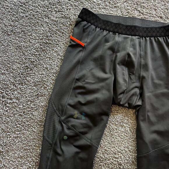 Under Armour HeatGear Compression Tights Pants Grey Mens Size Large - Picture 2 of 10
